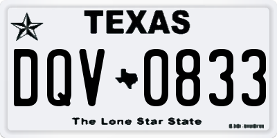 TX license plate DQV0833