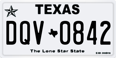 TX license plate DQV0842