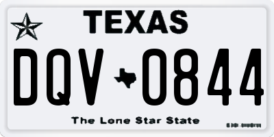 TX license plate DQV0844