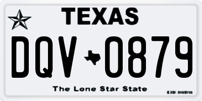 TX license plate DQV0879