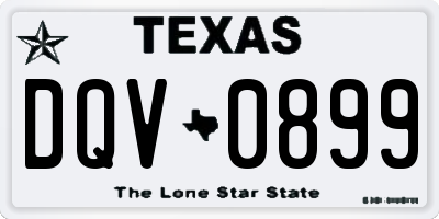 TX license plate DQV0899