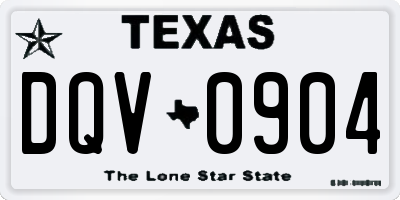 TX license plate DQV0904
