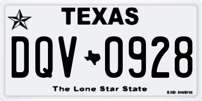 TX license plate DQV0928