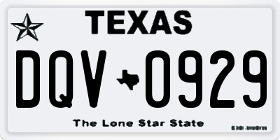 TX license plate DQV0929