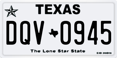 TX license plate DQV0945