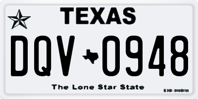 TX license plate DQV0948