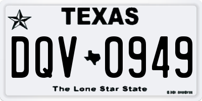 TX license plate DQV0949
