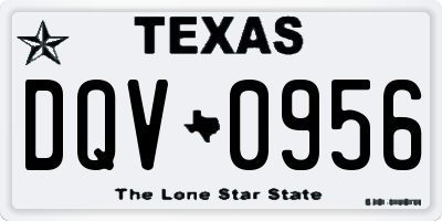 TX license plate DQV0956