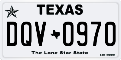 TX license plate DQV0970