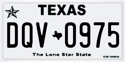 TX license plate DQV0975