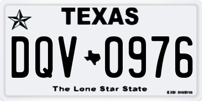 TX license plate DQV0976