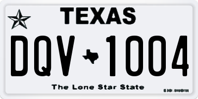 TX license plate DQV1004