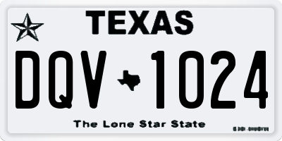 TX license plate DQV1024