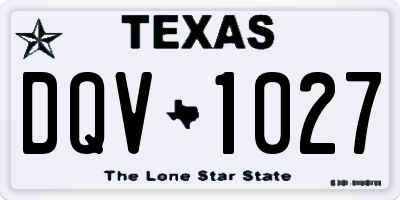 TX license plate DQV1027