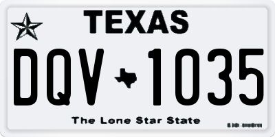 TX license plate DQV1035