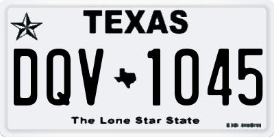 TX license plate DQV1045