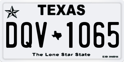 TX license plate DQV1065