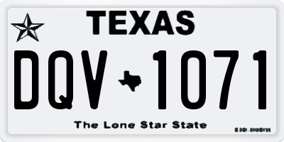 TX license plate DQV1071