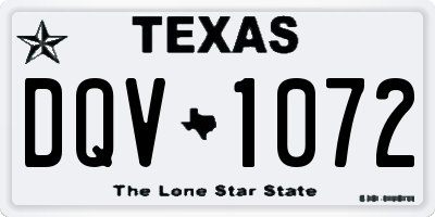 TX license plate DQV1072