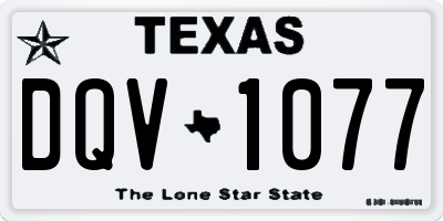 TX license plate DQV1077