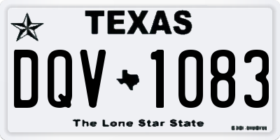 TX license plate DQV1083
