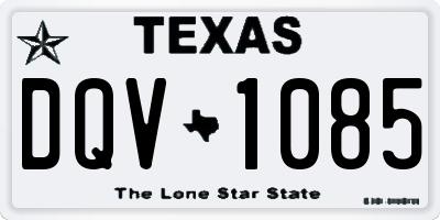 TX license plate DQV1085