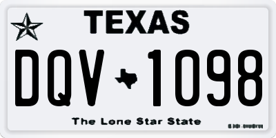 TX license plate DQV1098