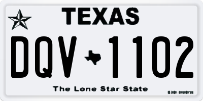 TX license plate DQV1102