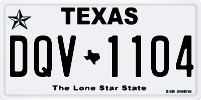 TX license plate DQV1104