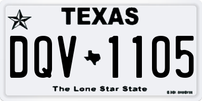 TX license plate DQV1105