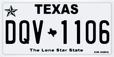 TX license plate DQV1106
