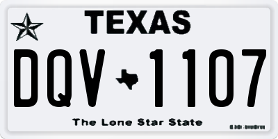 TX license plate DQV1107