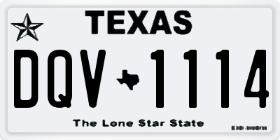 TX license plate DQV1114