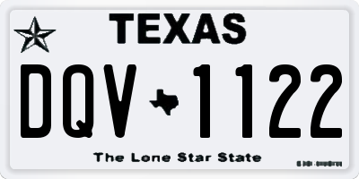 TX license plate DQV1122