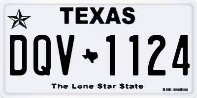 TX license plate DQV1124