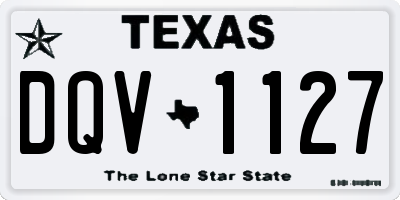 TX license plate DQV1127