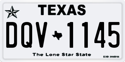 TX license plate DQV1145