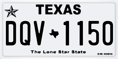 TX license plate DQV1150