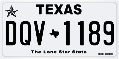 TX license plate DQV1189