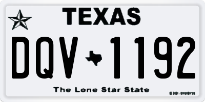 TX license plate DQV1192