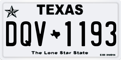 TX license plate DQV1193