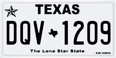 TX license plate DQV1209