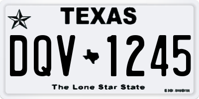 TX license plate DQV1245