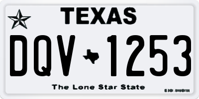 TX license plate DQV1253