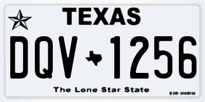 TX license plate DQV1256