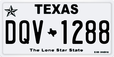 TX license plate DQV1288