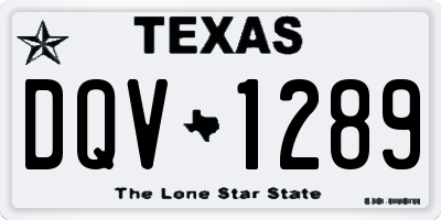 TX license plate DQV1289