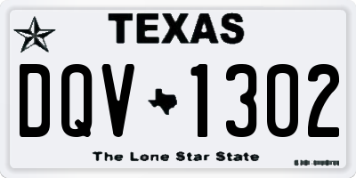 TX license plate DQV1302