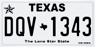 TX license plate DQV1343