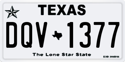 TX license plate DQV1377